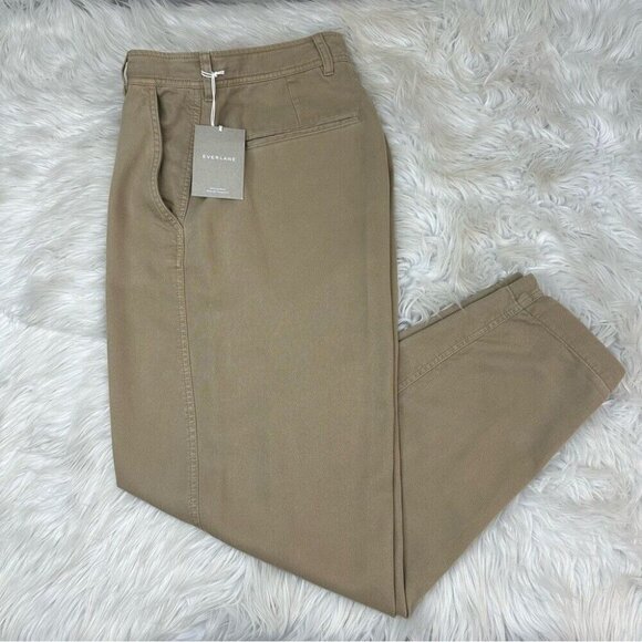 Everlane Women’s NWT Dark‎ Khaki The Relaxed Chino Lyocell Trouser 4/W28/L28.75 - Picture 3 of 13